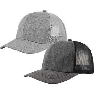 Man Grey Classic Mesh Panels Vintage Baseball Cap